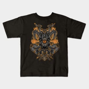 Skull goat robot machine Kids T-Shirt